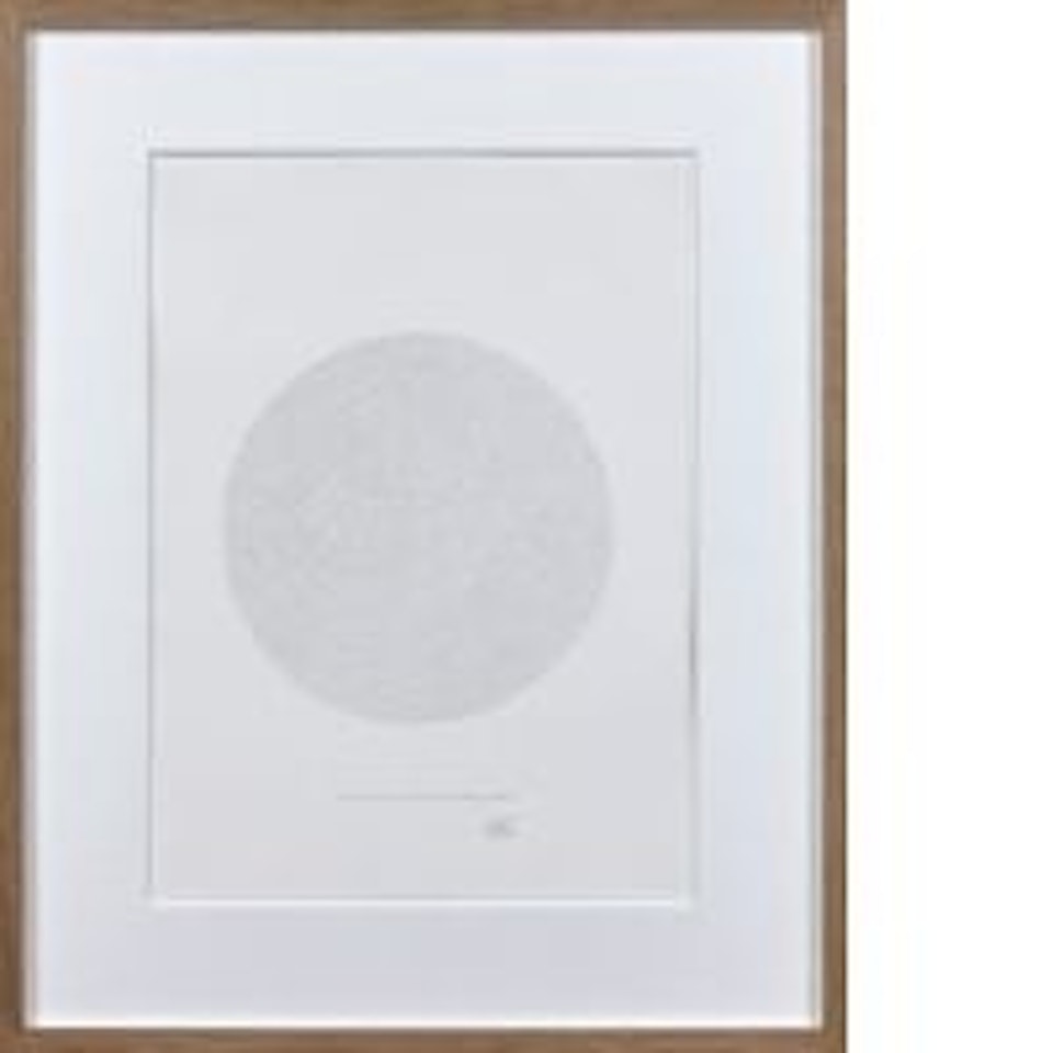 LINES, NOT LONG, NOT HEAVY, NOT TOUCHING, DRAWN AT RANDOM (ROUND DRAWING by Sol LeWitt