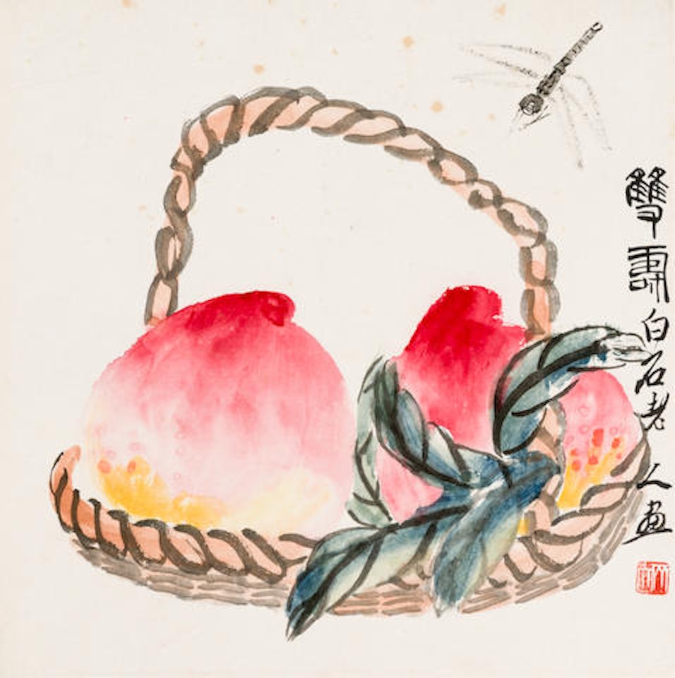 Longevity Blessings by Qi Baishi
