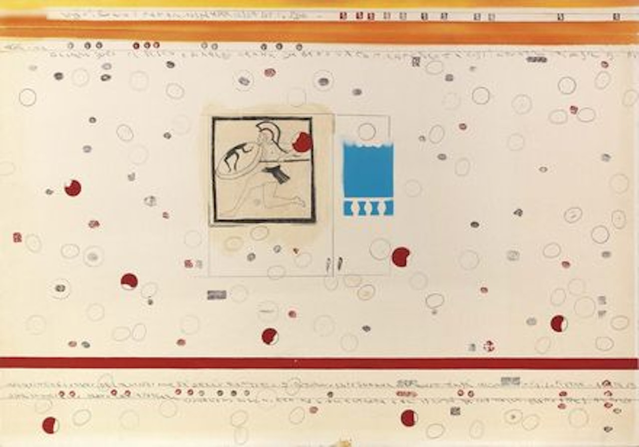 Senza titolo (di ritorno da Peshawar con questi timbri...) by Alighiero Boetti