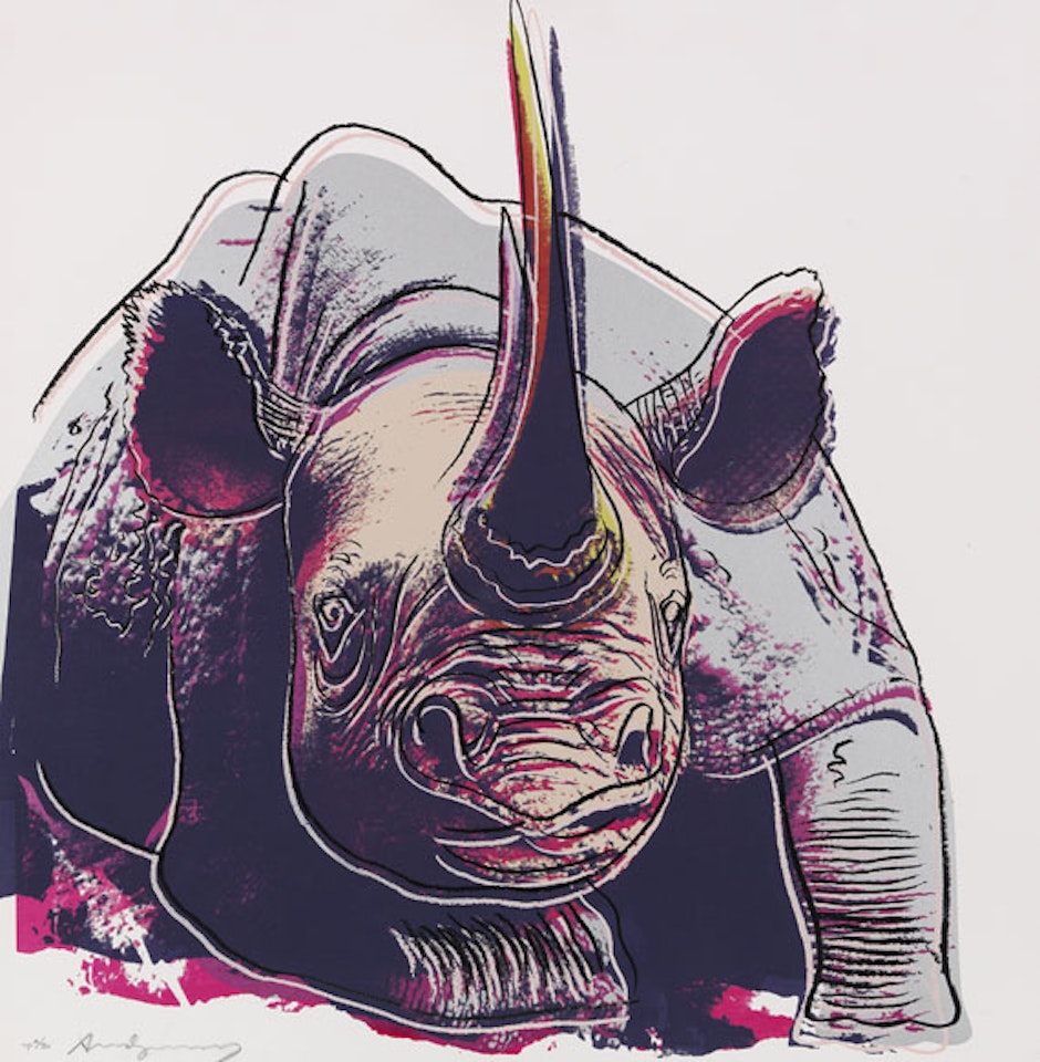 Rhinoceros (Endangered Species) by Andy Warhol