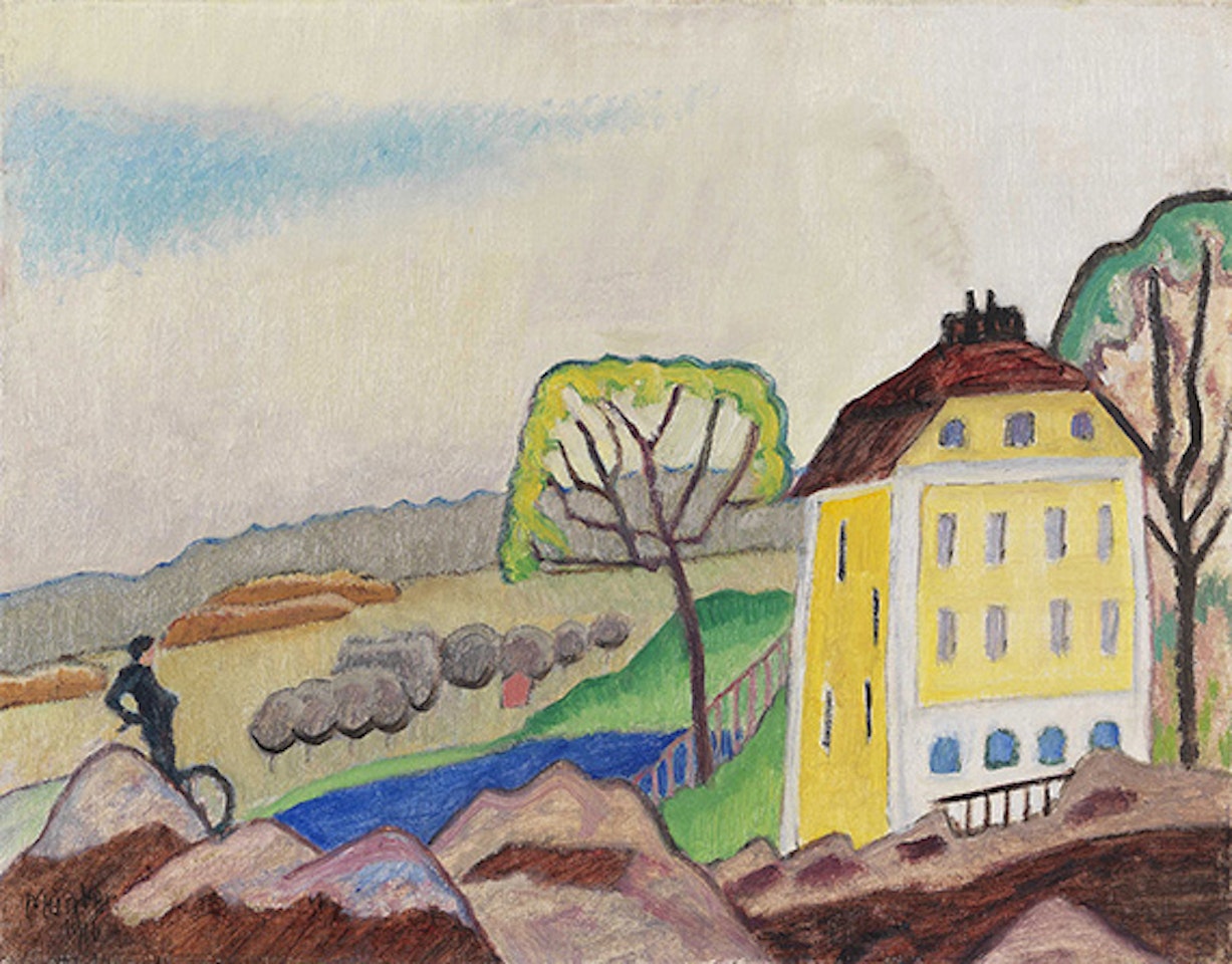 Landschaft mit gelbem Haus by Gabriele Münter