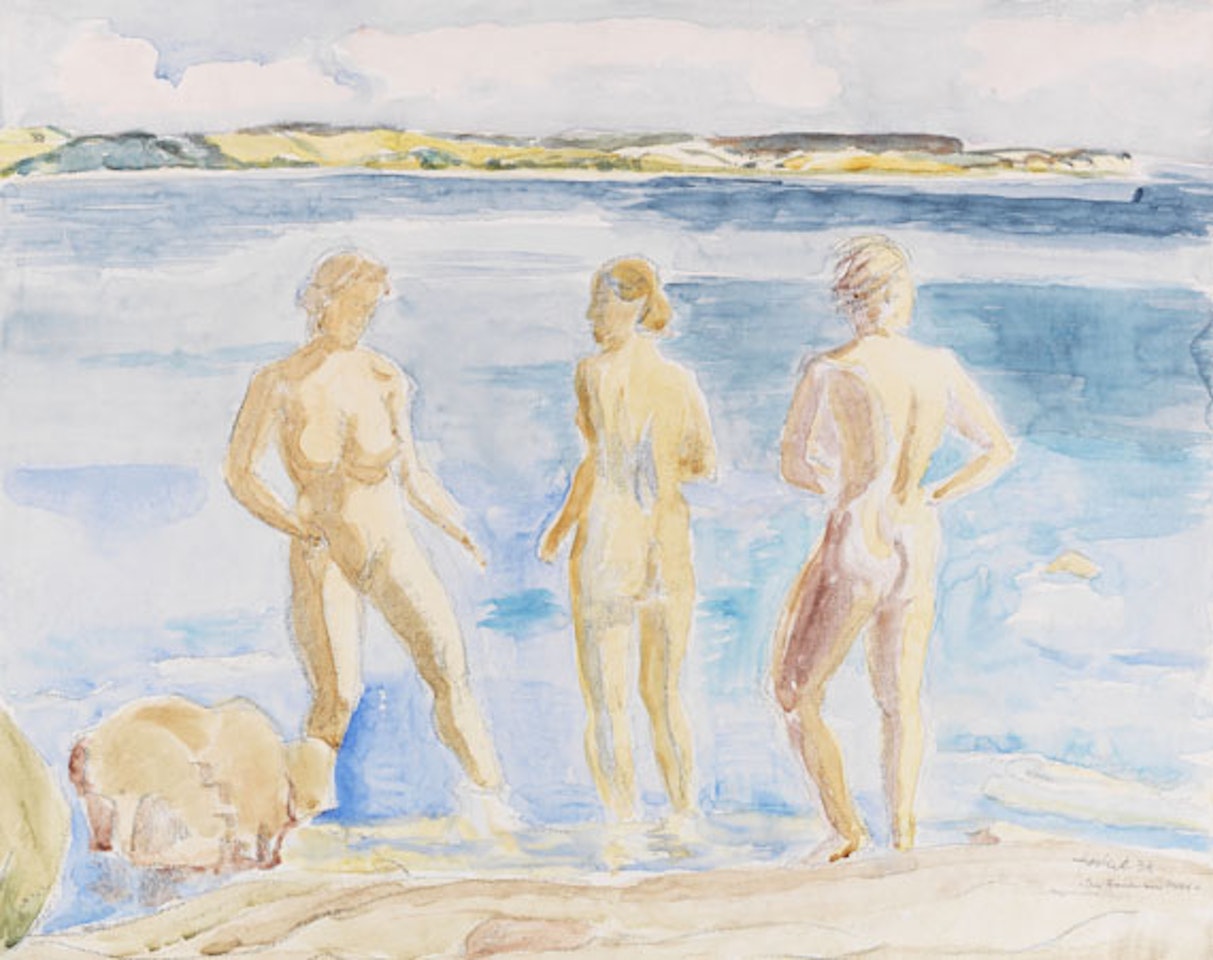 Drei Frauen am Meer by Erich Heckel
