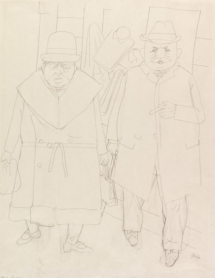 Ehepaar (Spaziergang) by George Grosz