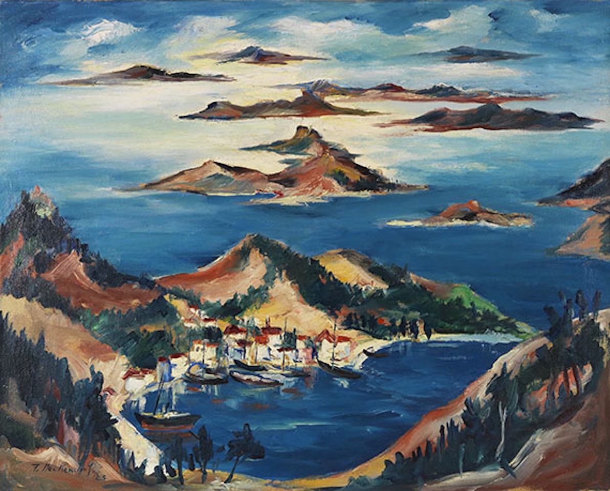 Südliche Küstenlandschaft by Franz Heckendorf