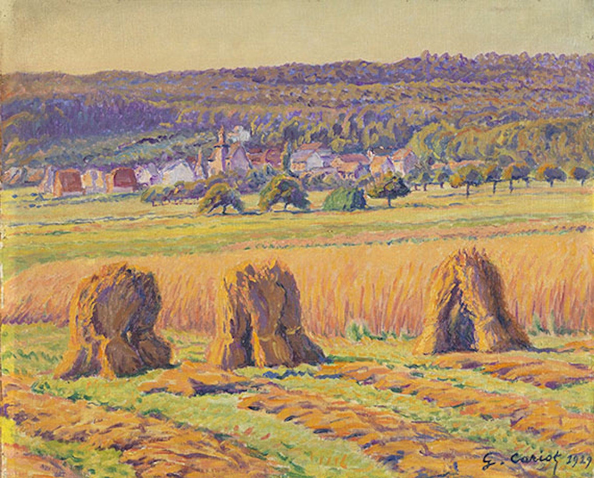 Südfranzösische Landschaft mit Kornpuppen by Gustave Cariot