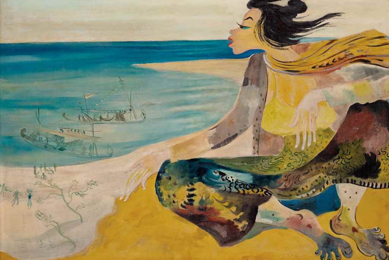 WOMAN BY THE BEACH by Hendra Gunawan