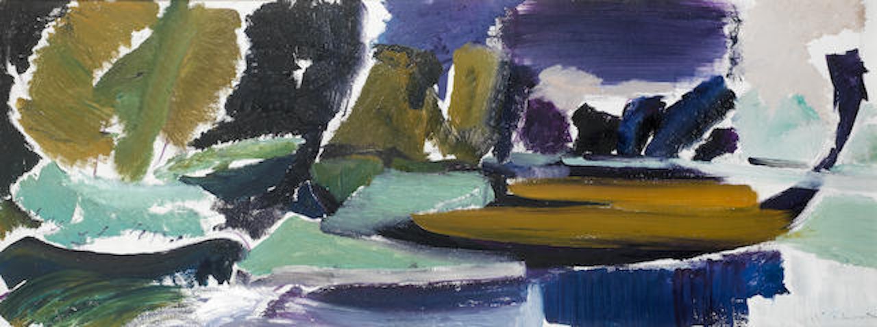 Warnford Water, Dark Cloud by Ivon Hitchens