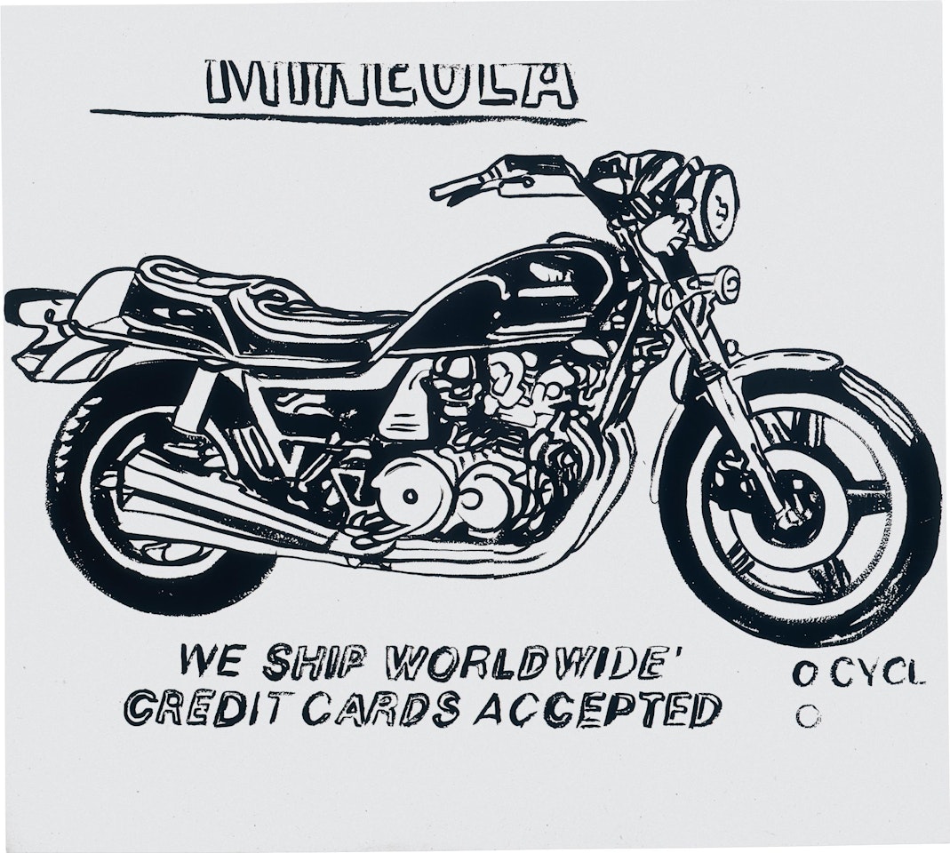 Mineola Motorcycle (positive) by Andy Warhol