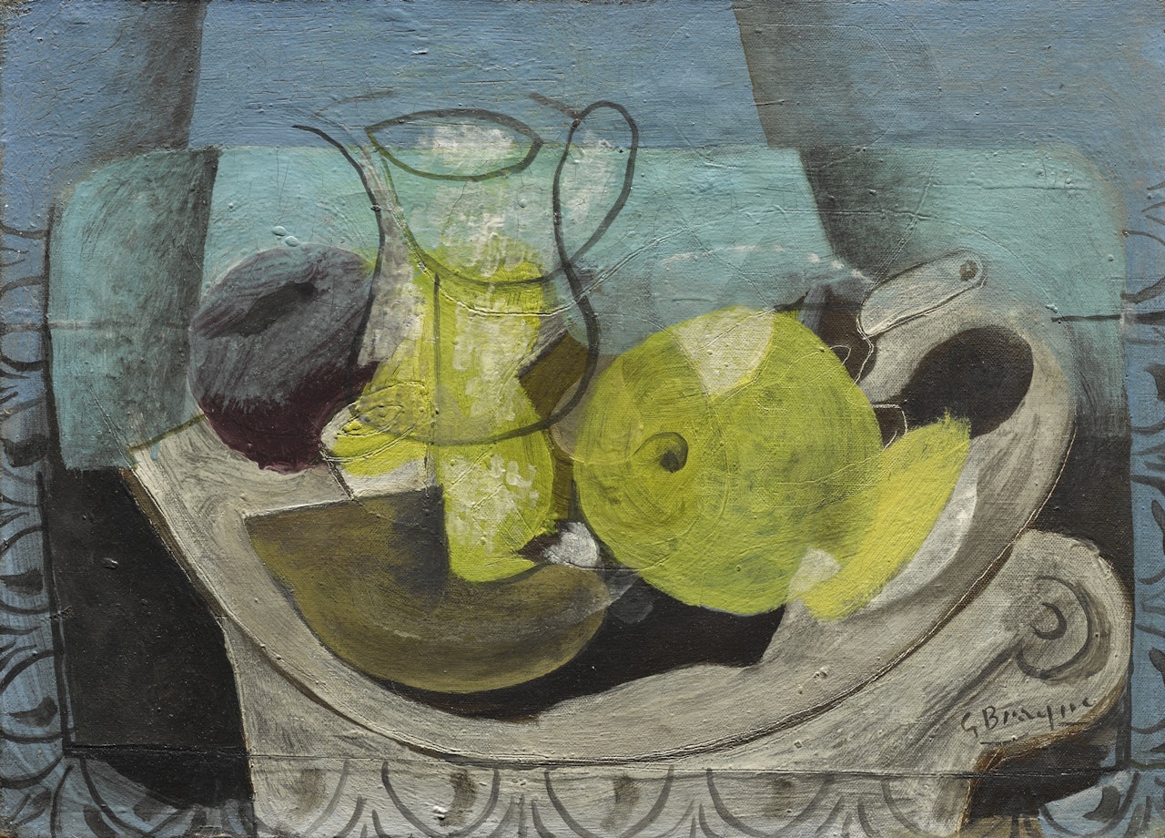 PICHET ET FRUITS  by Georges Braque