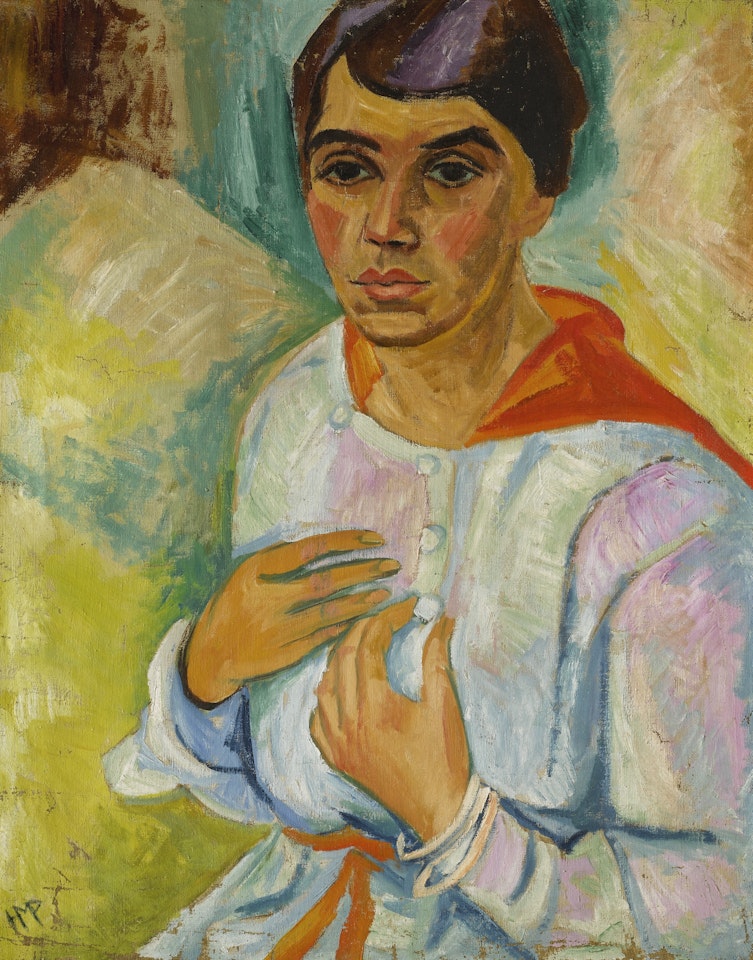 DAMENBILDNIS (CHARLOTTE PECHSTEIN) (PORTRAIT OF A LADY, CHARLOTTE PECHSTEIN) by Max Pechstein