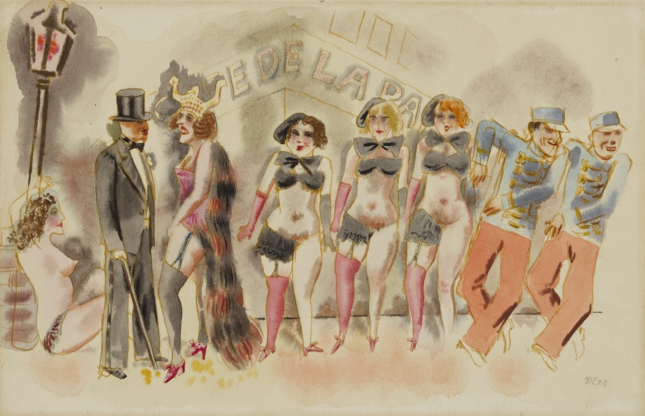BURLESQUE SHOW, NEW YORK, CAFÉ DE LA PARIS by George Grosz