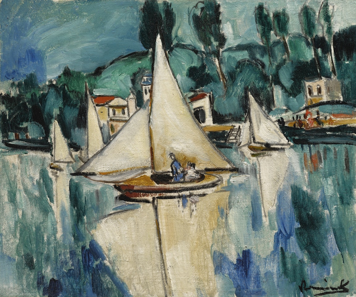 VOILIERS SUR LA MARNE by Maurice de Vlaminck