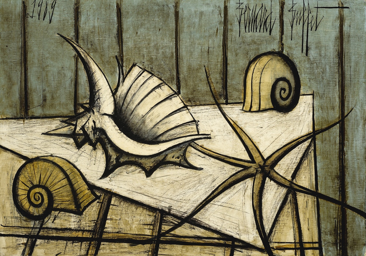 NATURE MORTE AUX COQUILLAGES by Bernard Buffet