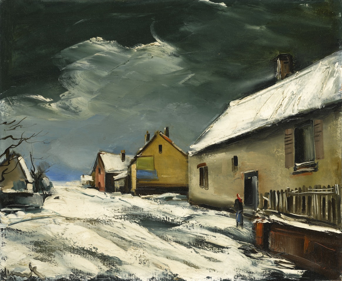 RUE DE VILLAGE SOUS LA NEIGE by Maurice de Vlaminck