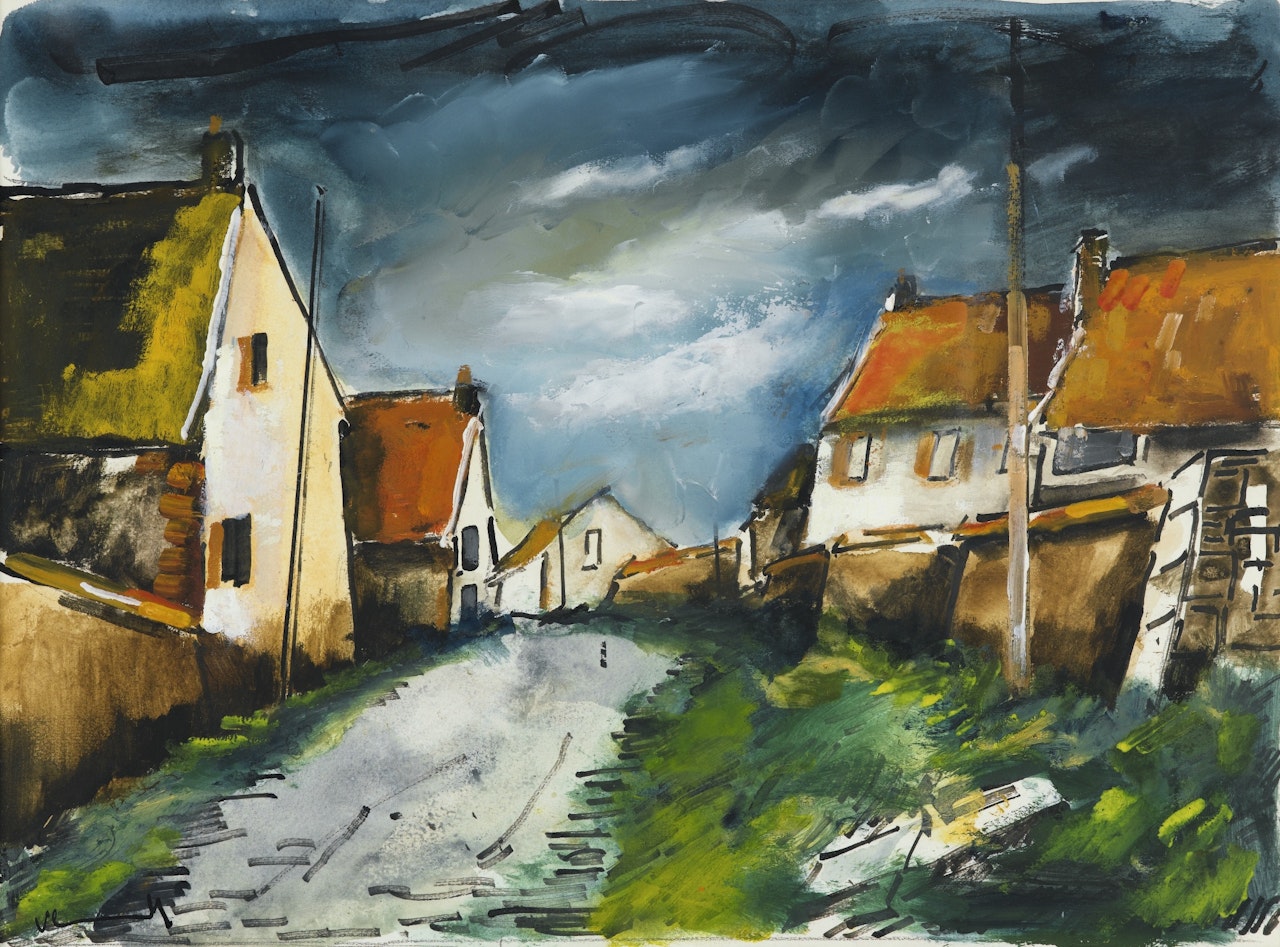 VILLAGE DANS LE PERCHE by Maurice de Vlaminck