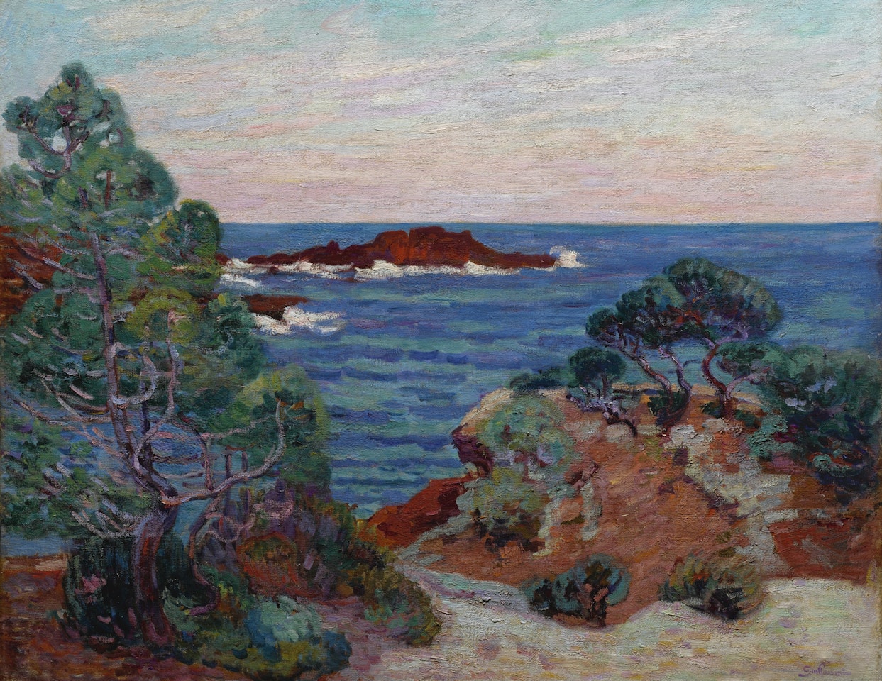 LE ROCHER ROUGE À AGAY by Armand Guillaumin
