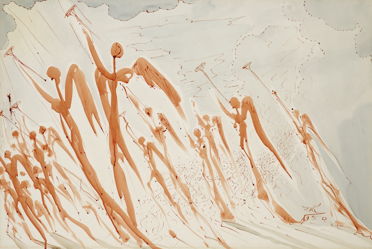 ANGES ET TROMPETTES by Salvador Dali