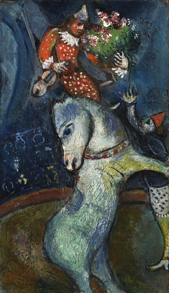 LE CIRQUE, UN CHEVAL CABRÉ by Marc Chagall