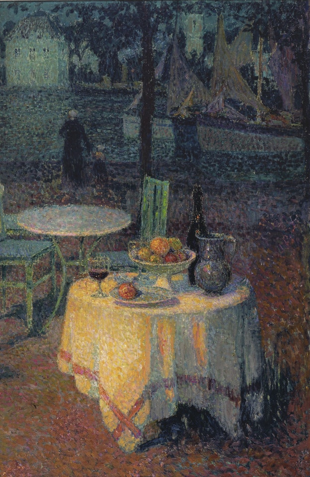 LE CAFÉ DU PORT, LE CROISIC by Henri Le Sidaner