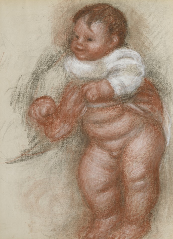 BÉBÉ RELEVANT SA ROBE by Pierre-Auguste Renoir