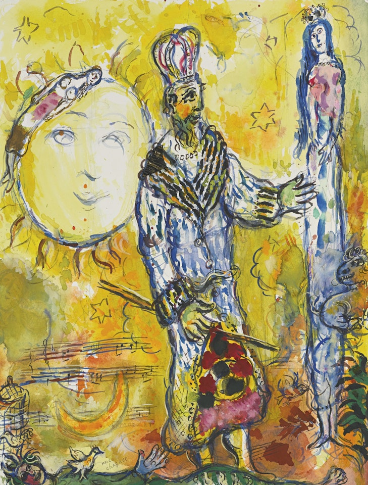 AUTOUR DE LA FLÛTE ENCHANTÉE by Marc Chagall