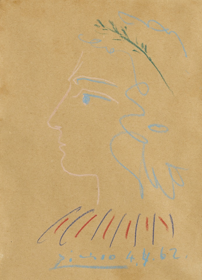 TÊTE DE FEMME, PROFIL  by Pablo Picasso