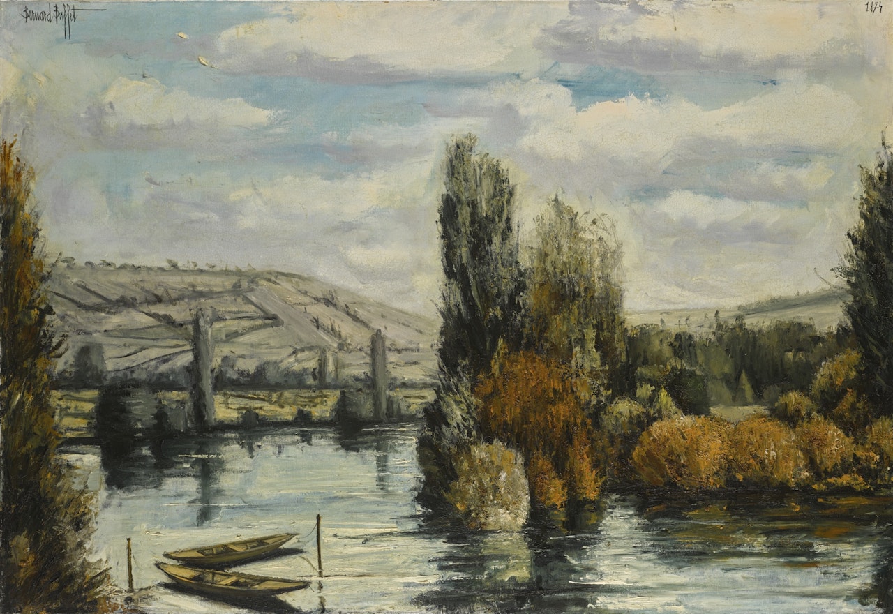 BORDS DE L'YONNE, VILLENEUVE–SUR–YONNE, AUTOMNE by Bernard Buffet