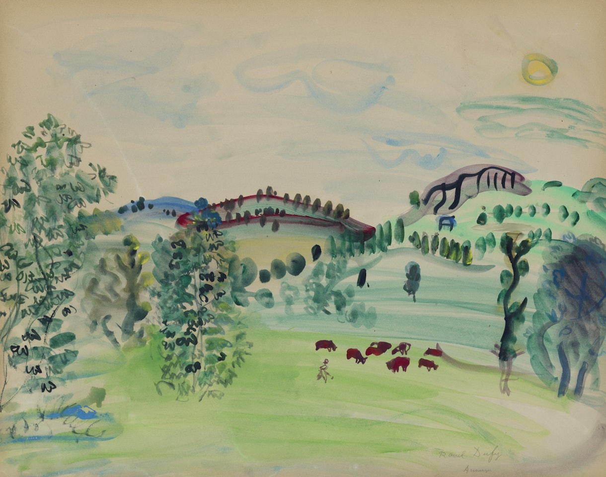 PAYSAGE D'AUVERGNE, LA BOURBOULE by Raoul Dufy