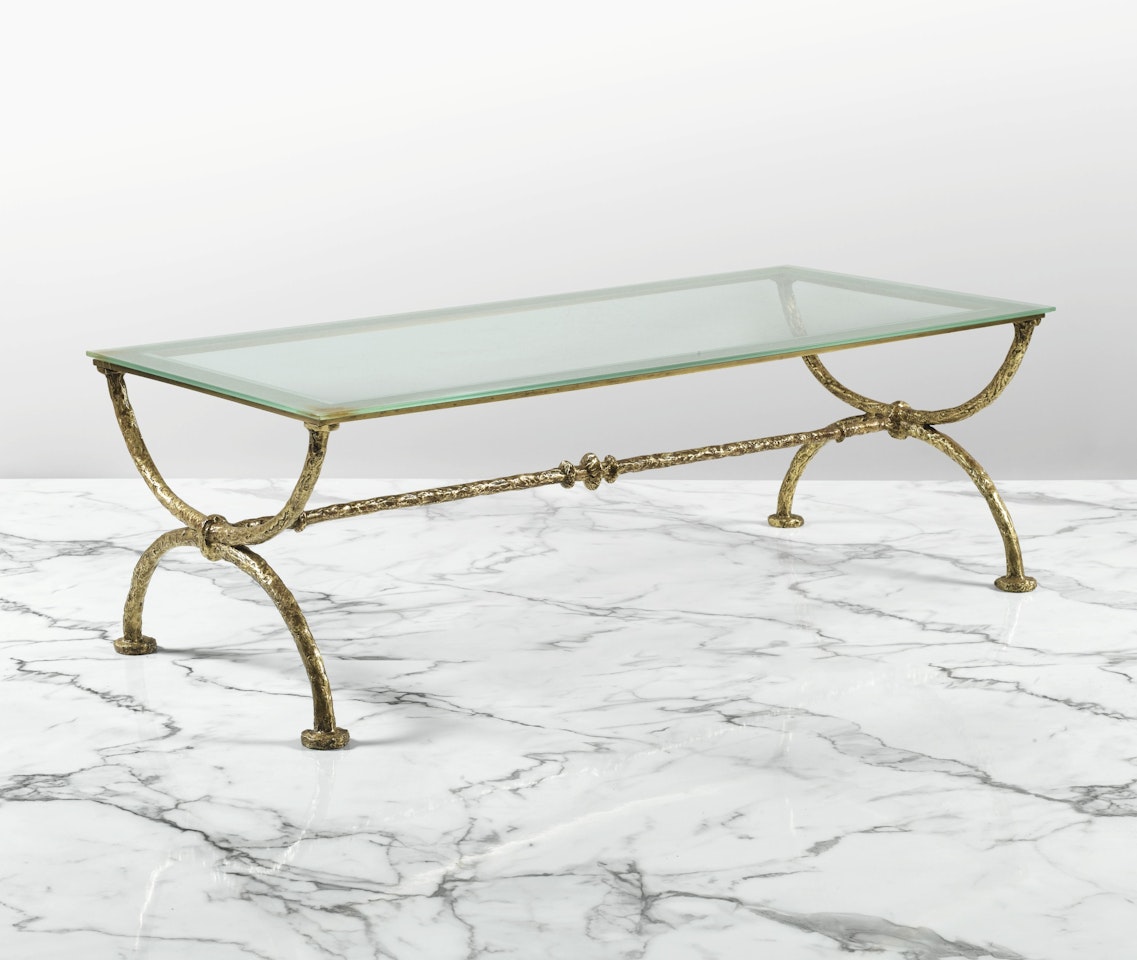 TABLE BASSE EN X by Diego Giacometti