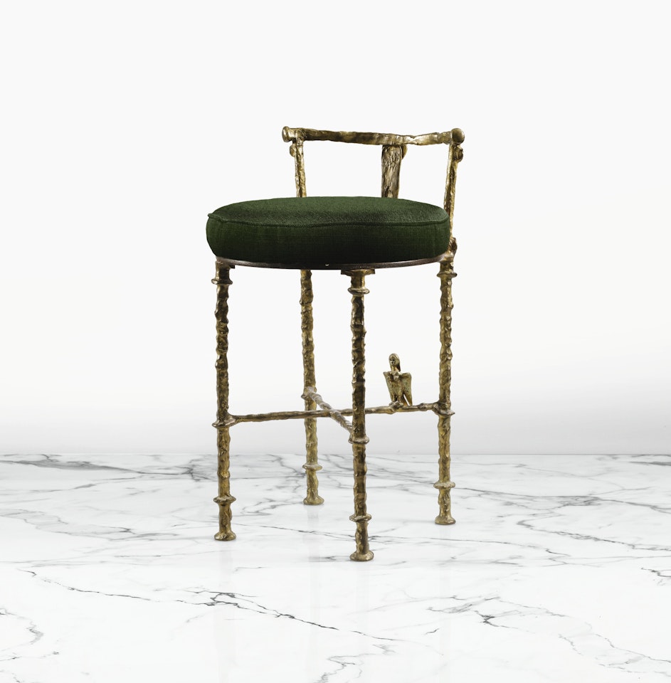 TABOURET DE COIFFEUSE À LA HARPIE by Diego Giacometti