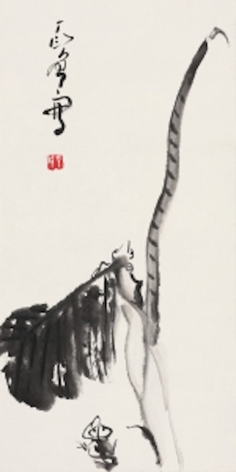 FROGS AND BANANA TREE LEAVES by Ding Yanyong