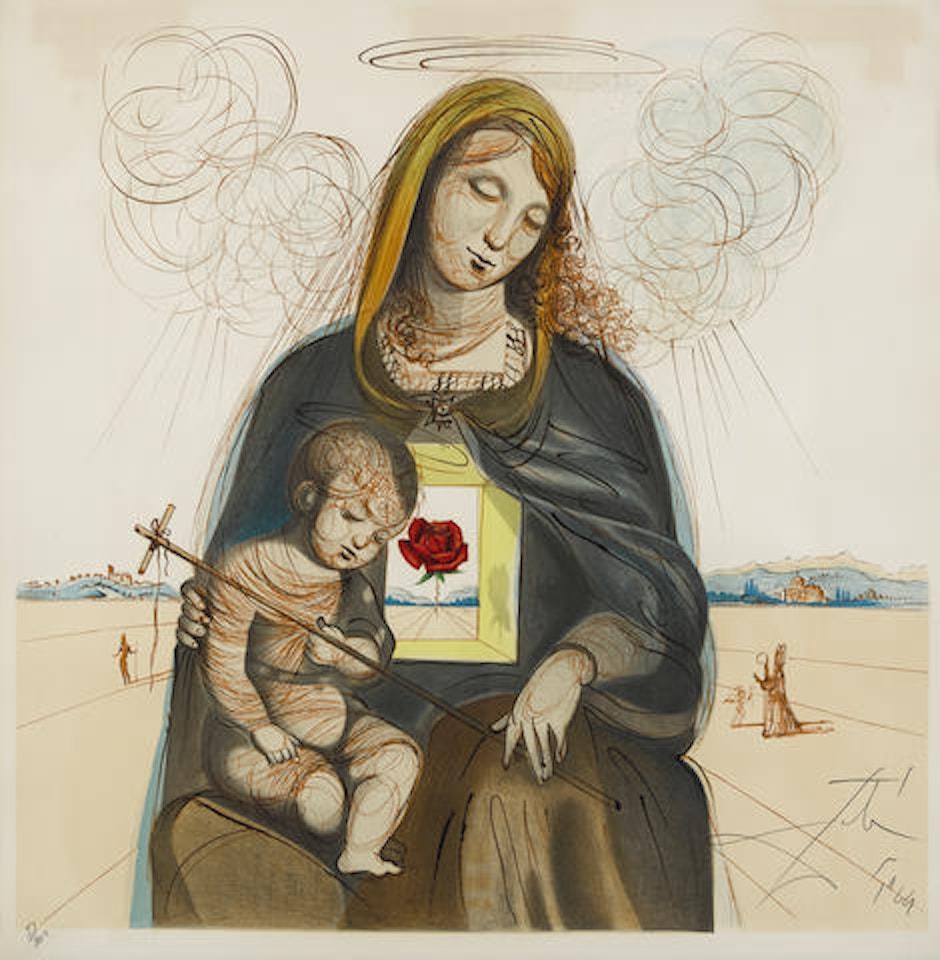 Mystical Rose Madonna by Salvador Dali