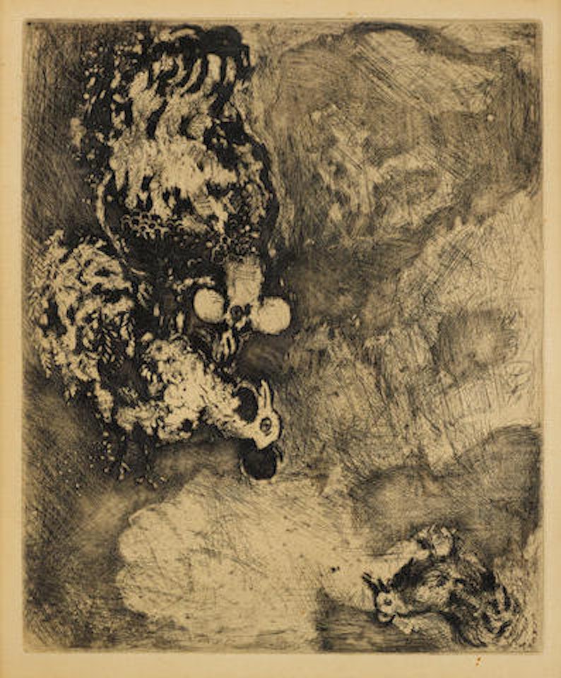 Les deux Coqs, from Fables of Fontaine by Marc Chagall