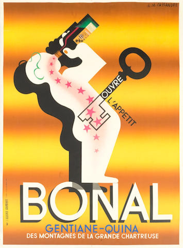 BONAL; OUVRE L'APPETIT by Cassandre (Adolphe Jean-Marie Mouron)