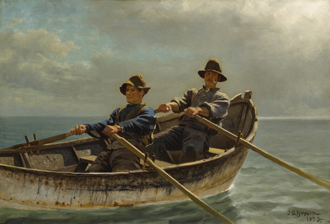 HEADING OUT by John George Brown