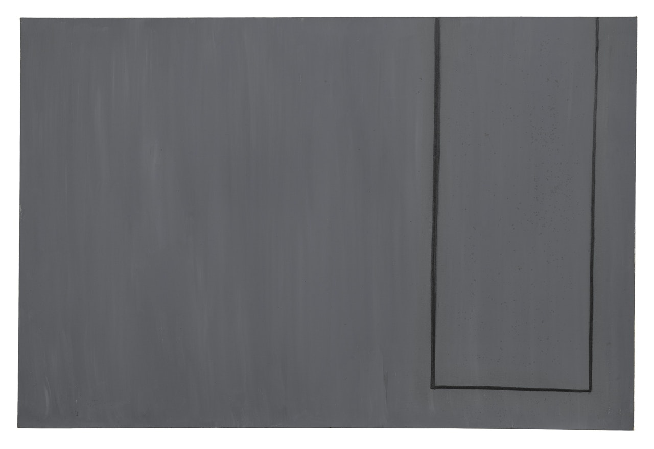 OPEN NO. 79: IN GRAY WITH CHARCOAL by Robert Motherwell