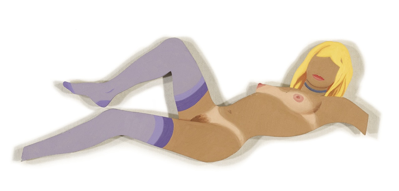 RECLINING STOCKINGED NUDE (SMALL) #5  by Tom Wesselmann