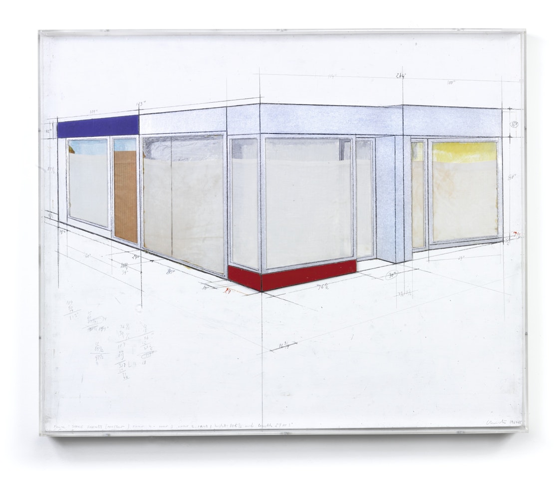 FOUR STORE FRONTS (PROJECT) PART 4 - PART 3, PART 2, PART 1 by Christo