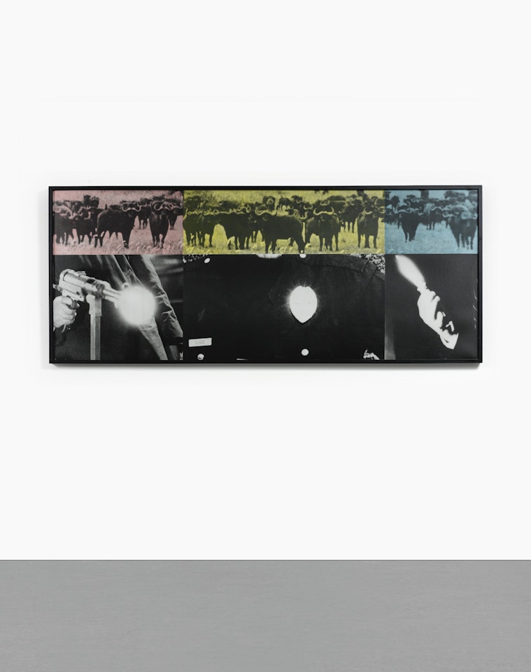 GUN/BADGE/KNIFE by John Baldessari