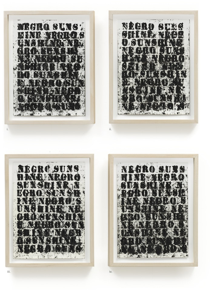 I. STUDY FOR NEGRO SUNSHINE II #46;  II. STUDY FOR NEGRO SUNSHINE II #48;... by Glenn Ligon