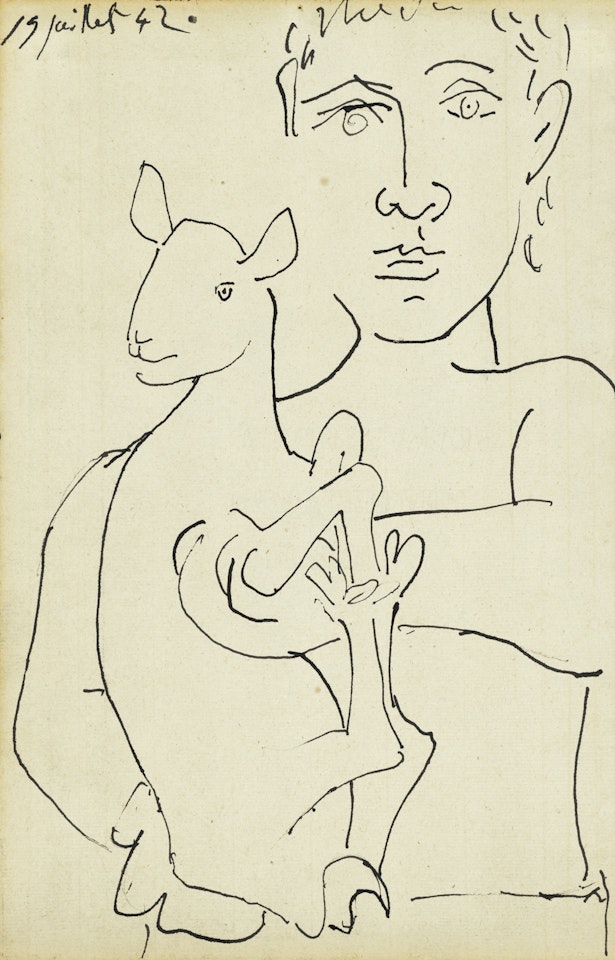 ÉTUDE POUR L'HOMME AU MOUTON by Pablo Picasso