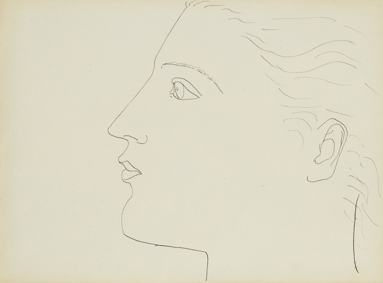 TÊTE DE FEMME DE PROFIL by Pablo Picasso