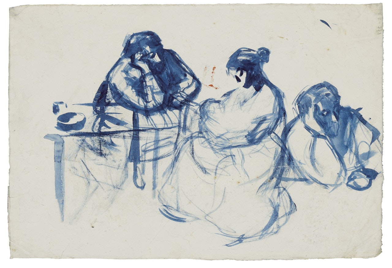 MATERNITÉ ET HOMME ATTABLÉ ( RECTO ) & MATERNITÉ ( VERSO ): A DOUBLE-SIDED WORK by Pablo Picasso