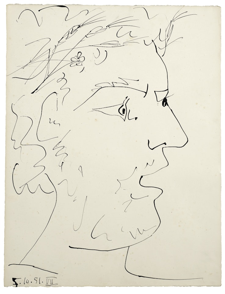 TÊTE DE GUERRIER PACIFISTE by Pablo Picasso