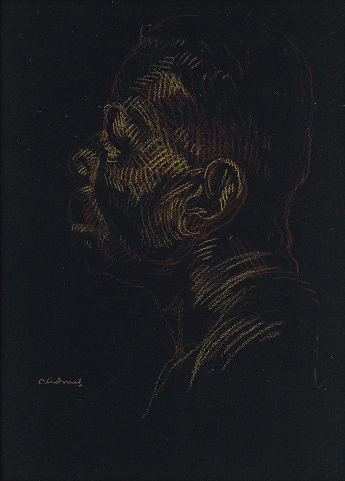 Head Of A Black Man In Profile by Paul Cadmus