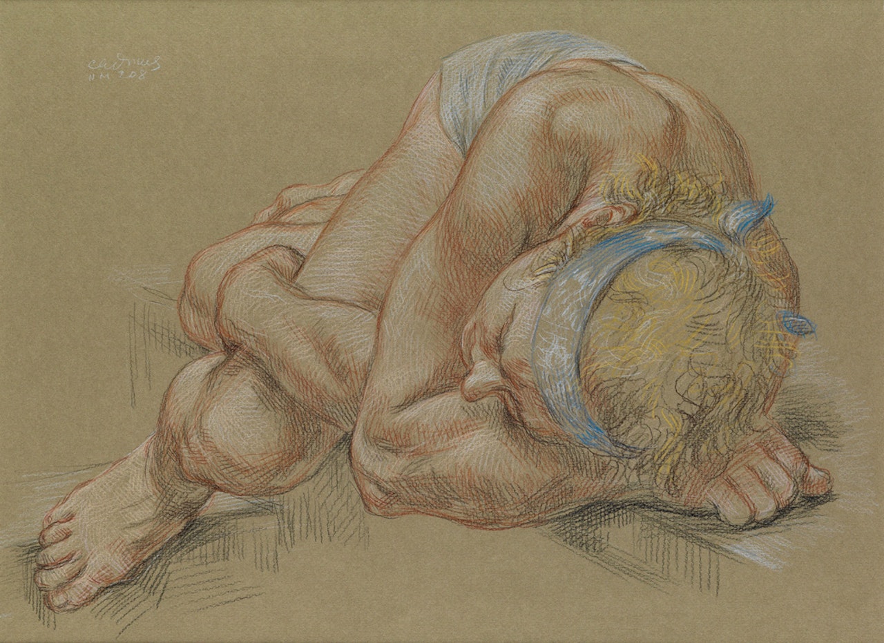 Dancer With Blue Headband (nm 208) by Paul Cadmus