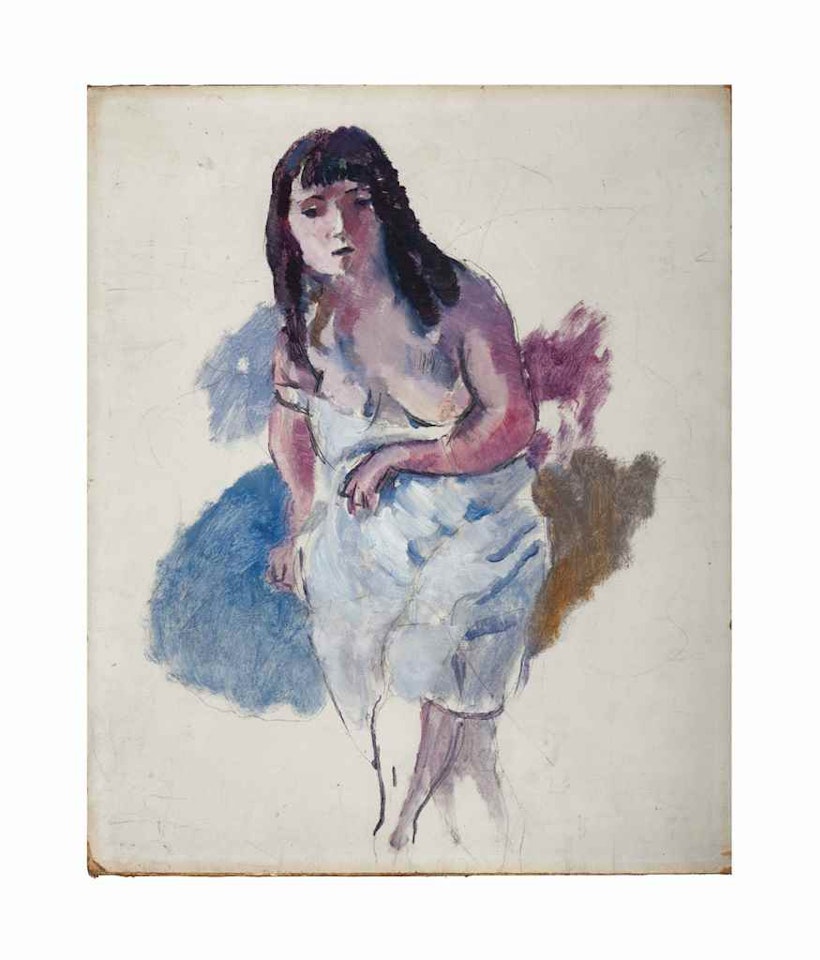 Jeune femme brune by Jules Pascin
