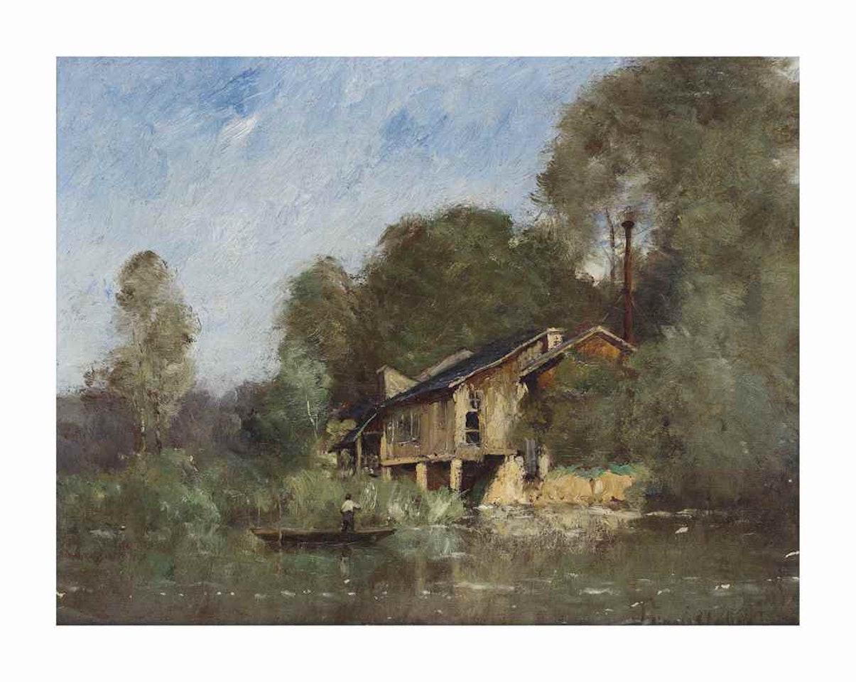 By the watermill, Fresnay-sur-Sarthe by Paul Désiré Trouillebert