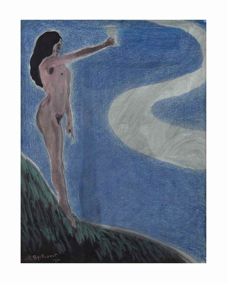 Nude holding a cup by Léon Spilliaert