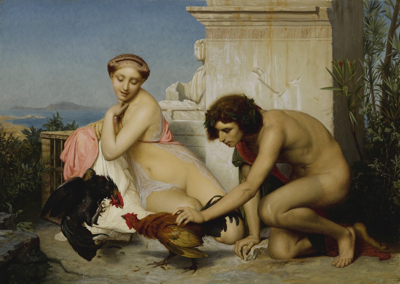 LE COMBAT DE COQS by Jean Léon Gérome